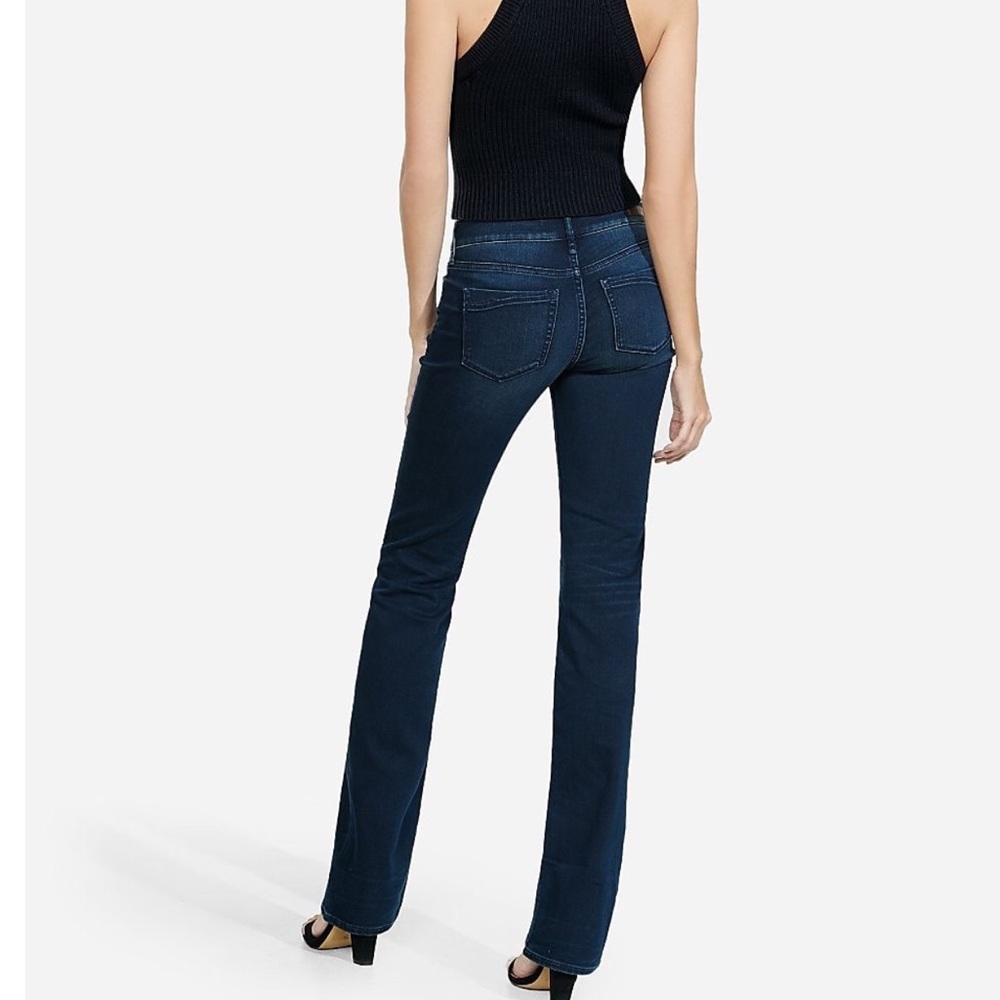 Express Barely Boot Dark Wash 2-Long
